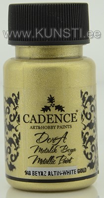 Акриловая краска Dora metallic Cadence 148 white gold 50 ml ― VIP Office HobbyART