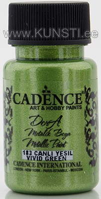 Акриловая краска Dora metallic Cadence 183 vivid green 50 ml ― VIP Office HobbyART