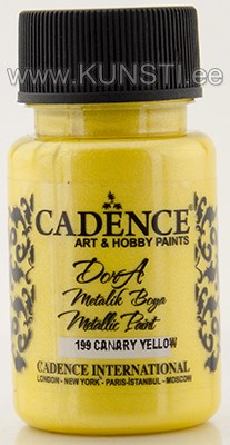 Акриловая краска Dora metallic Cadence 199 canary yellow 50 ml ― VIP Office HobbyART