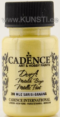 Акриловая краска Dora metallic Cadence 200 banana yellow 50 ml ― VIP Office HobbyART