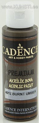 Акриловая краска Premium Cadence 4012 burnt umber 70 ml  ― VIP Office HobbyART