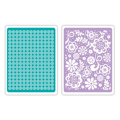 Sizzix textured impres. embossing folders 2pk sweet dots ― VIP Office HobbyART