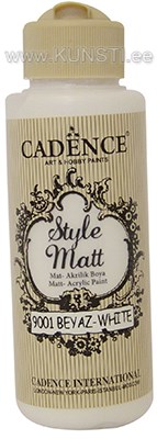 Акриловая краска Style matt Cadence s-9001 white 120 ml ― VIP Office HobbyART