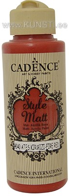 Акриловая краска Style matt Cadence s-9040 fire red 120 ml ― VIP Office HobbyART