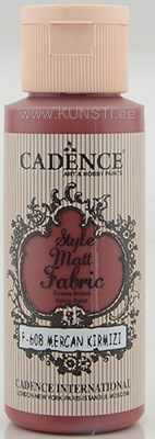 Краска по текстилю Style matt fabric paint Cadence f-608 coral red 59 ml  ― VIP Office HobbyART