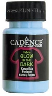 Флуоресцентная краска по текстилю Glow in the dark blue fabric paint Cadence 50ml ― VIP Office HobbyART