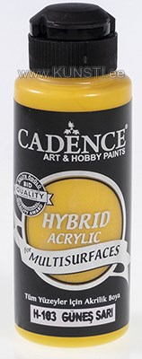 Hybrid acrylic paint h-103 sun yellow 70ml ― VIP Office HobbyART