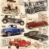 Салфетка для декупажа 211625 33 x 33 cm Classic Cars