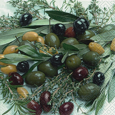 Salvrätikud 21719 33 x 33 cm Olive mix