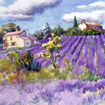 Салфетка для декупажа 344623 33 x 33 cm Lavander Fields Forever ― VIP Office HobbyART