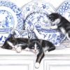 Салфетка для декупажа 372615 33 x 33 cm Black Cats with China