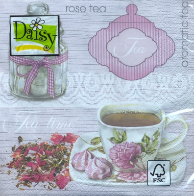 Салфетка для декупажа SDOG-016301 33 x 33 cm Pink Tea Background ― VIP Office HobbyART